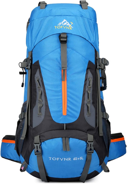 Kingsea 70L Large Camping Hiking Backpack With Waist Belt, Lightweight Nylon Trekking Waterproof Rucksack For Men Women Mountain Climbing, Travel, Outdoor Sports Backpacking Gear