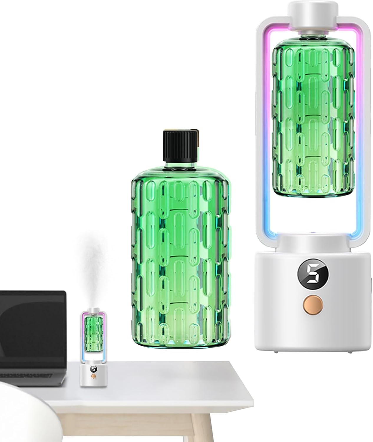 Fragrance Diffuser, Quiet Scent Oil Diffusers, 22x7x5cm, Multi-Level Mode Adjustable, Smart Timer Aromatherapy Machine for Home, Nursery, Spa, Yoga, Meditation, Relaxation, Bedroom