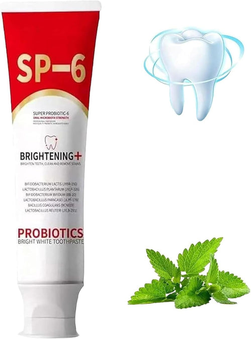 SP-6 Ultra Whitening Toothpaste, Sp 6 Toothpaste, Toothpaste Sp-6 Brightening, Probiotics Brightening Toothpaste, Deep Cleaning Oral Care Toothpaste 120g