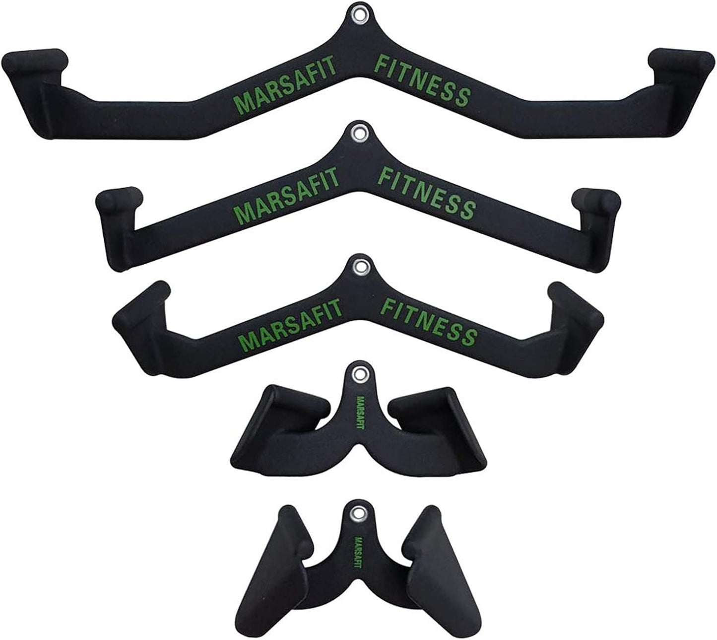 MARSAFIT Home Gym Fitness Rowing T-bar V-bar Pulley Cable Machine Attachments, Bicep Curl Tricep Lat pulldown Bar Back Strength Training Handle Grips Lat Pull Down Bar Press Down Exercises