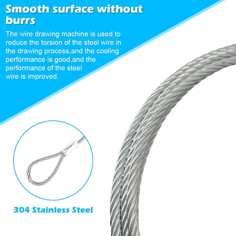 5 pcs 31cm Anti-Theft Security Cable, Travel,Cable Lock,15mm Flexible Braided Steel Safety Wire Rope with Double Loop