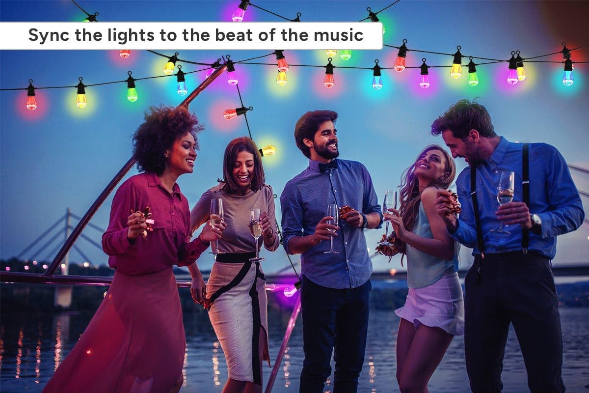 Kogan SmarterHome™ RGBICW Festoon Lights (15m) - KASMFSTN15A