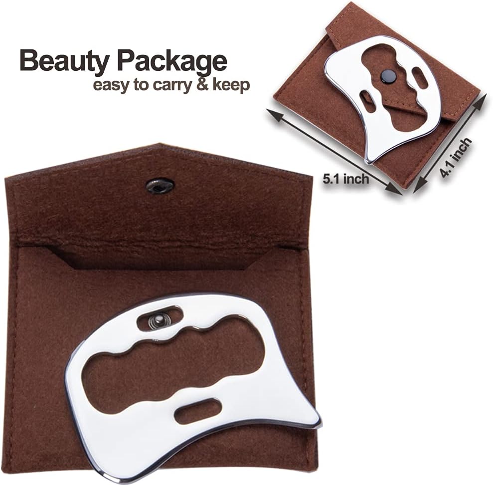 Stainless Steel Gua Sha Scraping Massage Tool-Muscle Scraper - Soft Tissue Mobilization,Physical Therapy for Back, Legs, Arms…