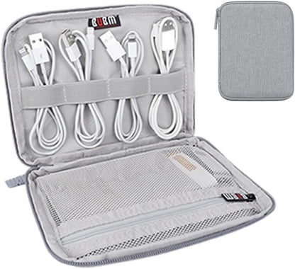 EYVRPAU 1 x Electronics Bag, Travel Bag, Moisture-proof Storage Bag, Portable Storage Bag Holds Hard Drive, Cable, Charger, USB, SD Card and Other Accessories (Black)