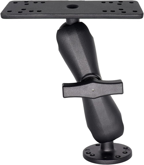 WINDFRD 1.5" Ball Medium Arm Marine Electronic Mount, Fish Finder Mount, Universal Mounting Plate with 1.5 inches / 38mm / C Size Ball Adapters, Compatible with Humminbird, Garmin, Lowrance and More