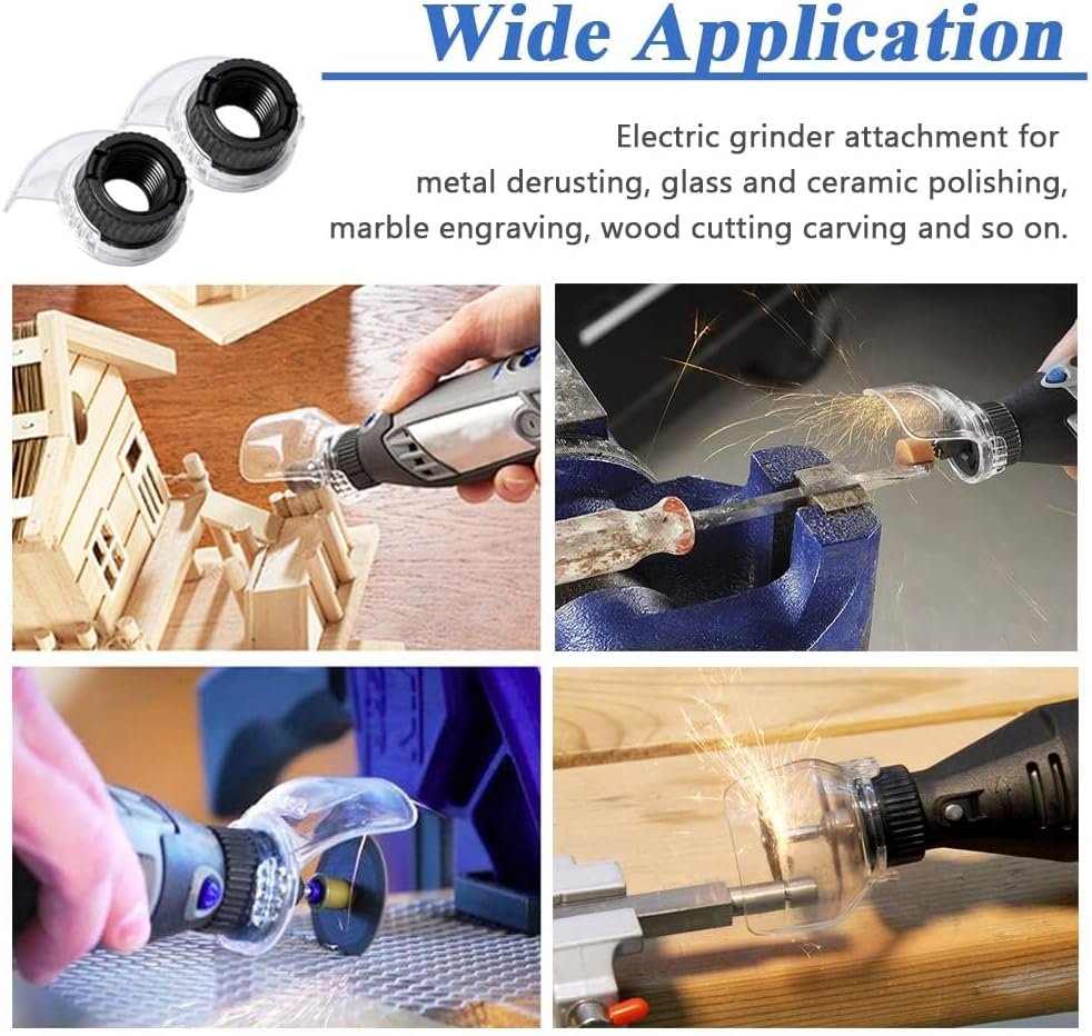 Eyech 4Pcs Rotary Tool Shield Attachment Accessories for Electric Grinder, Grinder Cover Drill Guard Case, Safety Electric Drill Protective Cover for Protect Metal Polishing Cutting Wheel