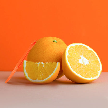 MJIYSGS 10pcs Orange Peeler Tool, Long Handle Serrated Citrus Peel Cutter Easy Hold Plastic Vegetable Lemon Slicer Fruit Opener Remover Kitchen Gadget Chef Tools