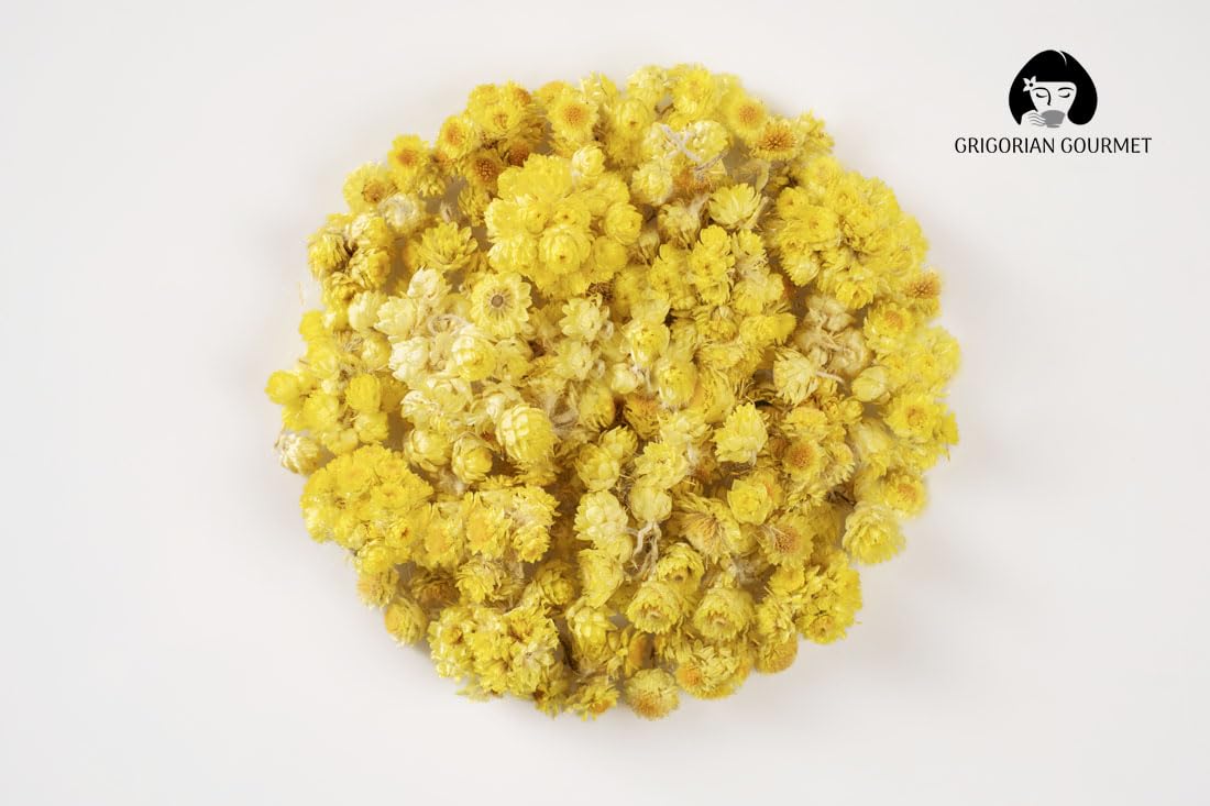 Immortelle (Helichrysum Pallasii) 1 OZ (30g) Loose Herbal Tea | Wild-Harvested from the Mountains of Armenia | Natural Detox, Anti-Aging, and Wellness Support | Relaxation & Vitality