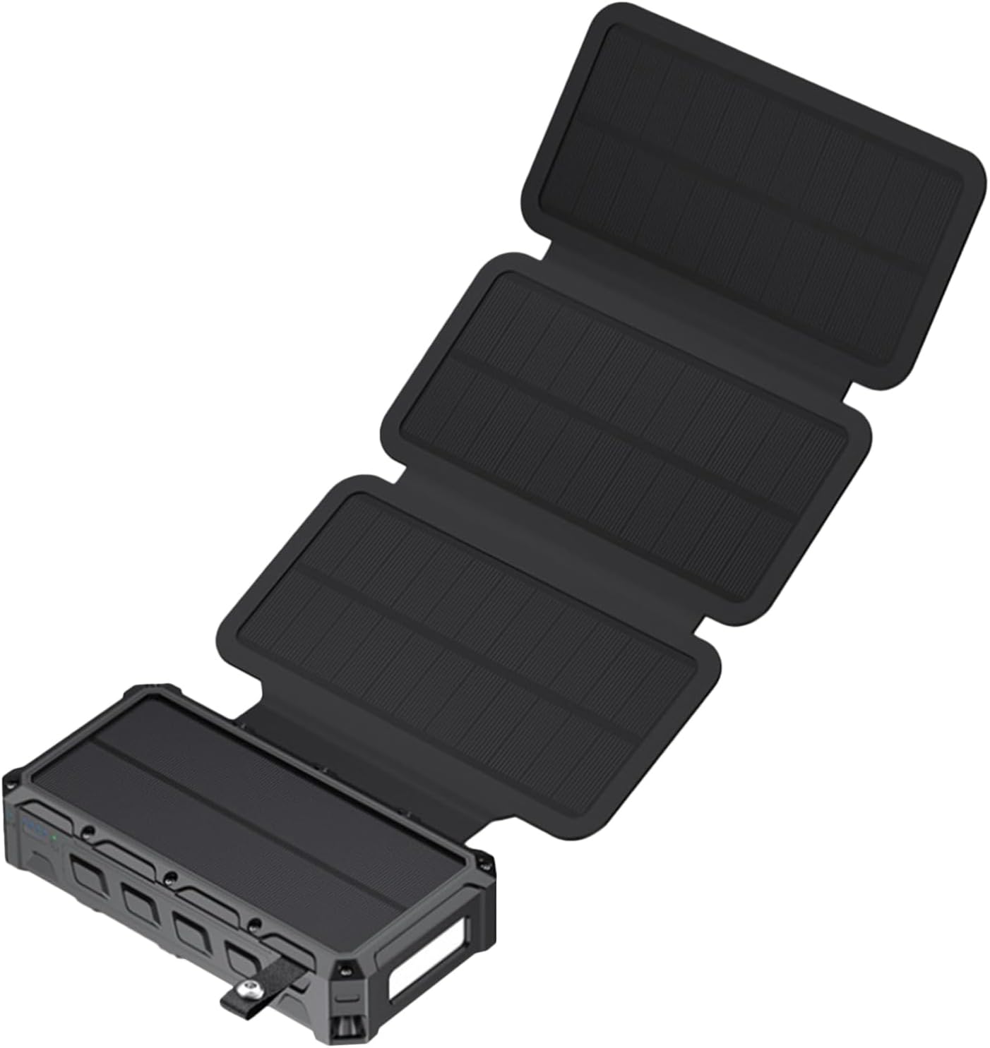 Solar Power Bank, Hand Crank Charger, Wireless Battery Pack, Built-In Led Light, Sos Alarm Function,black, For Outdoor, Travel, Camping, Hiking, Use