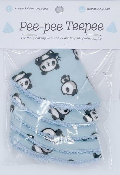Pee Pee Teepee Panda 5 Pieces Baby boy Pee Shield Babyboy Essentials peepeeeteepee Baby boy Diaper Cover for Boys Teepee Pee Shield Pee Covers