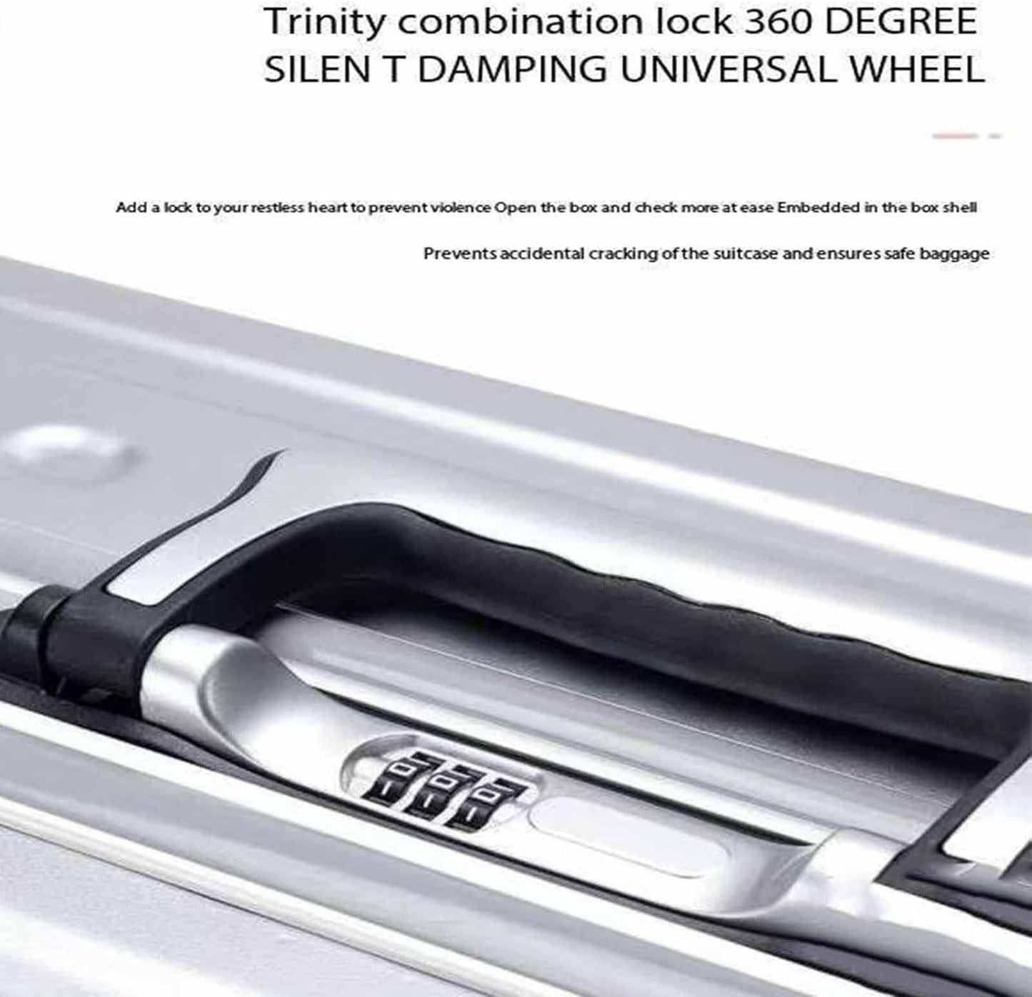 LJKSHNCX Valigia trolley da viaggio intelligente, valigia universale ultra silenziosa ricaricabile multifunzionale, lucchetto a combinazione Trinity