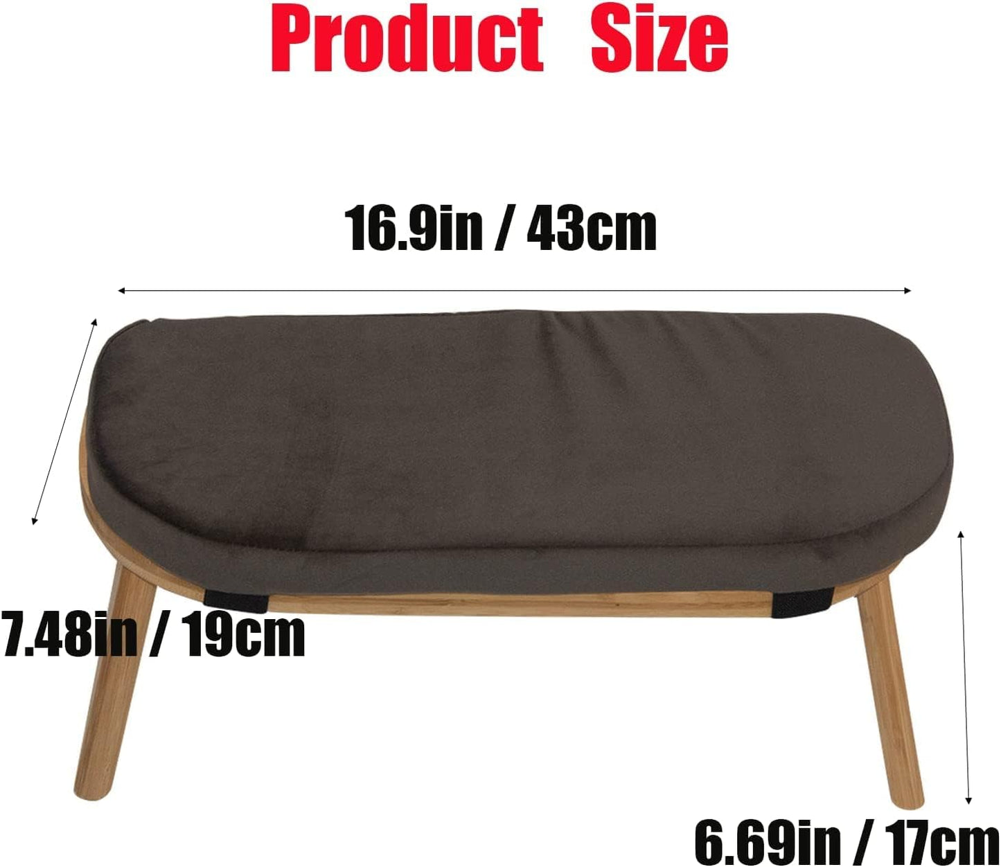 Gtouse Meditation Bench Outdoor Foldable Ergonomic Meditation Stool with Cushion Bamboo Meditation Bench Kneeling Prayer Bench for Seiza, Zen and Yoga