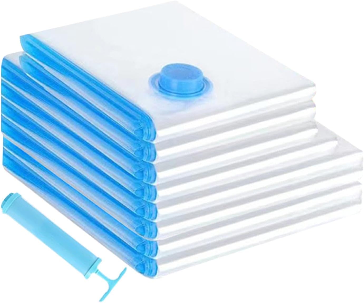 8-Pack Vacuum Storage Bags | Space-Saving Compression Bags For Clothes, Blankets, Comforters, Travel & Home Organization | Waterproof, Airtight Sealed Packing Bags For Suitcases & Storage Bins