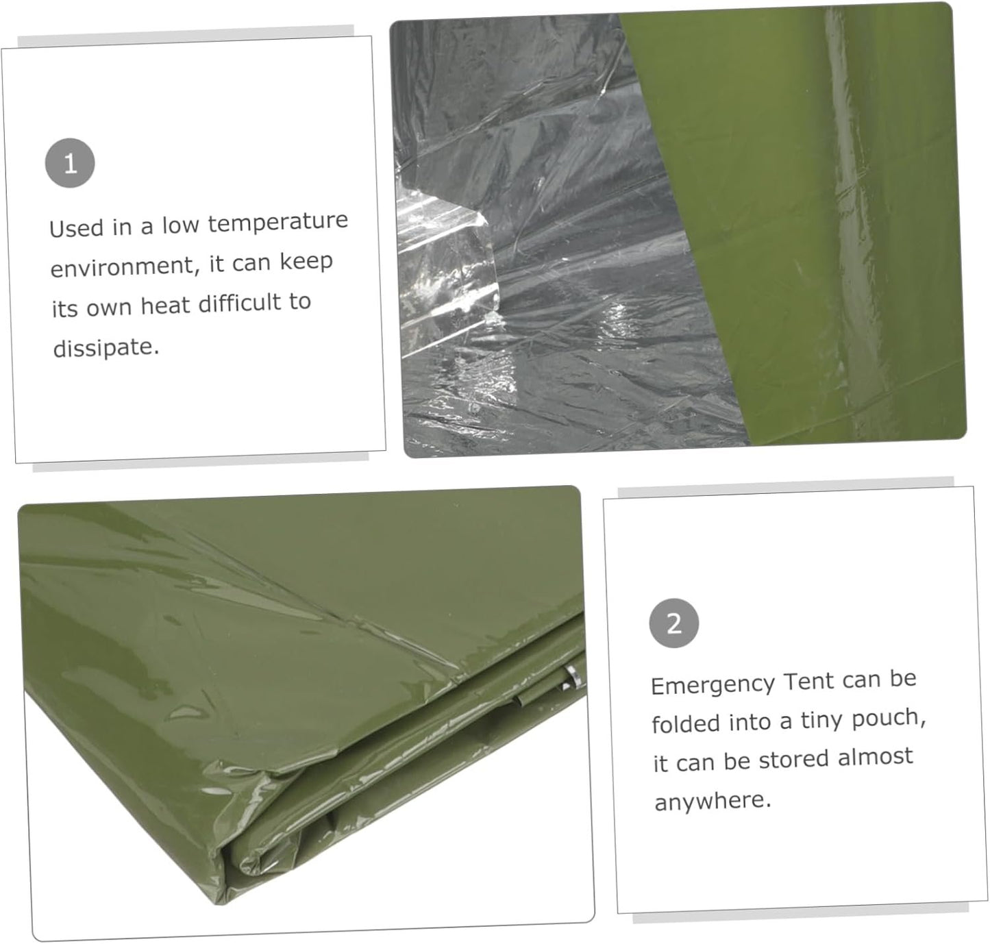 JUMPLAWN Emergency Thermal Survival Tent Multi Functional Outdoor Camping Durable Windproof Blanket for Hiking Expeditions Emergency Situations