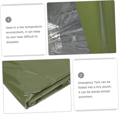 JUMPLAWN Emergency Thermal Survival Tent Multi Functional Outdoor Camping Durable Windproof Blanket for Hiking Expeditions Emergency Situations