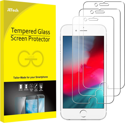 JETech 3-Pack Screen Protector for iPhone SE 3/2 (2022/2020 Edition), iPhone 8, iPhone 7, iPhone 6s, and iPhone 6, Tempered Glass Film, 4.7-Inch