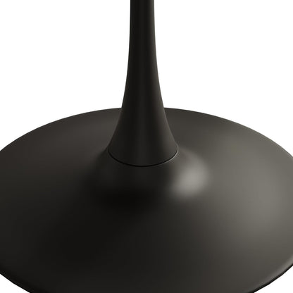 47.24" Modern Round Dining Table, Four Patchwork Tabletops with Black Color Solid Wood Grain Table Top, Metal Base Dining Table, End Table Leisure Coffee Table