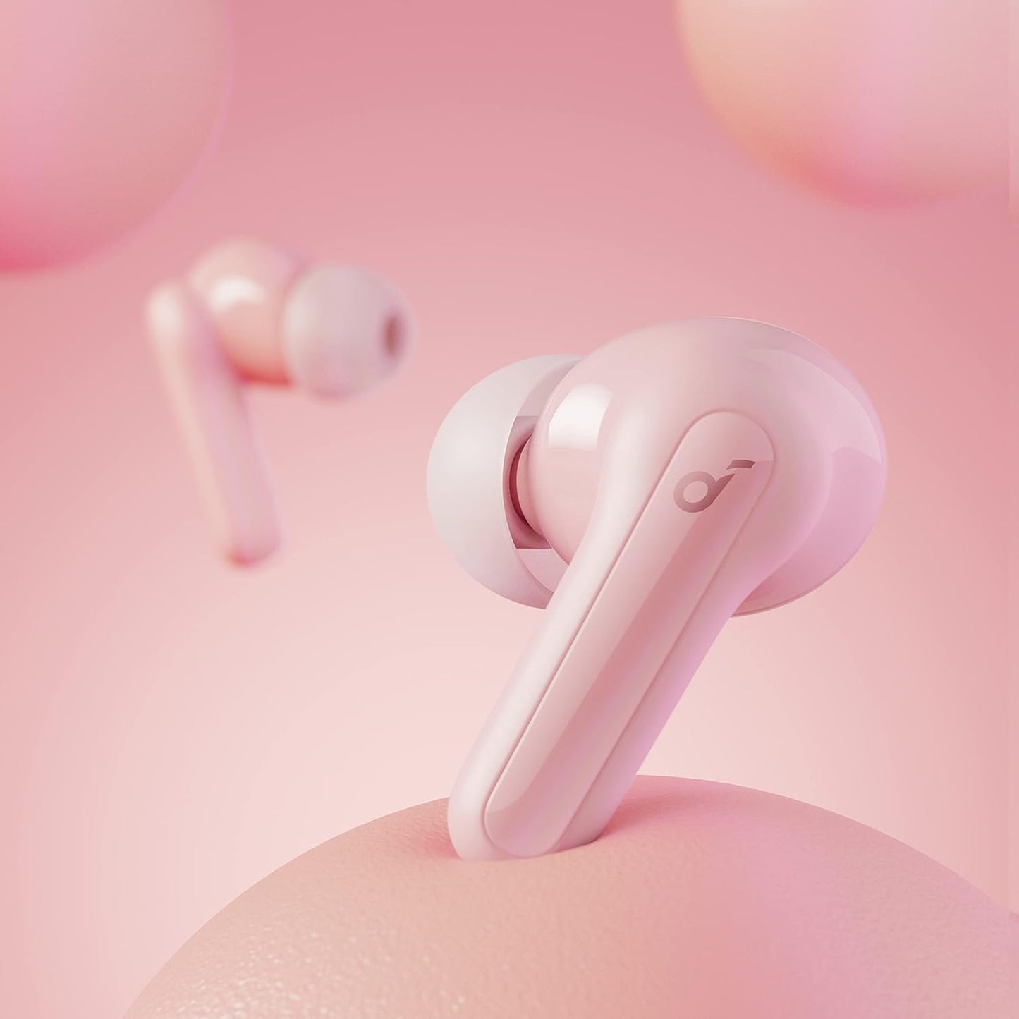 Soundcore by Anker Life P2 Mini True Wireless Earbuds, 10mm Drivers with Big Bass, Custom EQ, Bluetooth 5.2, 32H Playtime, USB-C for Fast Charging, Tiny Size for Commute, Work (Pink)