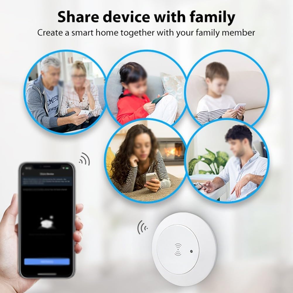 Sensore di presenza umana mmWave da 24 GHz con rilevatore di luce per Tuya WiFi Smart Lighting Control (Versione superiore di aspirazione)