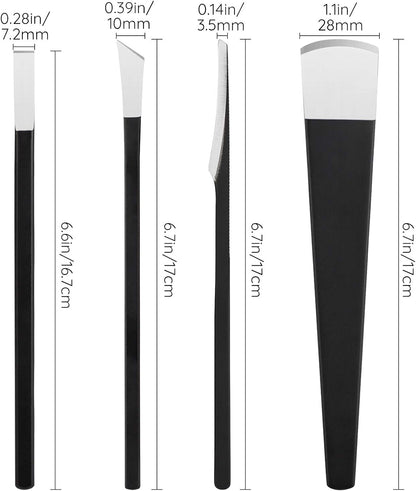 4pcs Pedicure Knife Set, Segbeauty Ingrown Toenail Knife, Correction Nippers Clipper Remover with Carry Bag, High Manganese Steel Nail Care Foot Repair Cutter for Calluses, Beauty Salon Home Use
