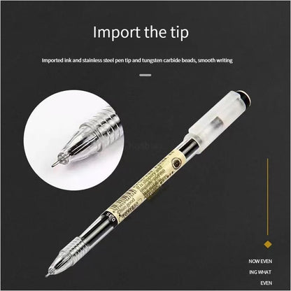 Liquid Ink pen Rollerball Pens Rolling Ball Pens Quick-Drying Gel Ink Pen Extra Fine Point Pens 0.36 mm Japanese Style Maker Pens for Office School Stationery Supply 12 Pieces (Black)