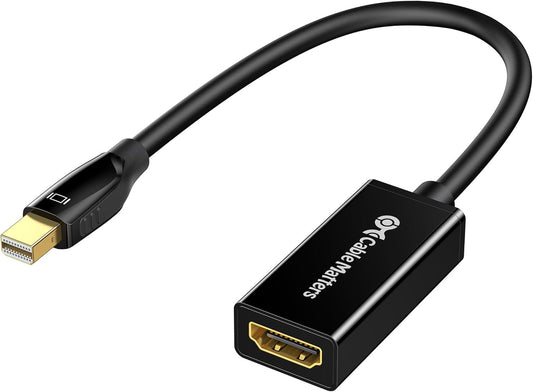 Cable Matters Mini DisplayPort to HDMI Adapter (Mini DP to HDMI), Thunderbolt and Thunderbolt 2 Compatible for MacBook Pro/Air, iMac, Surface Pro, Surface Book and More, Black