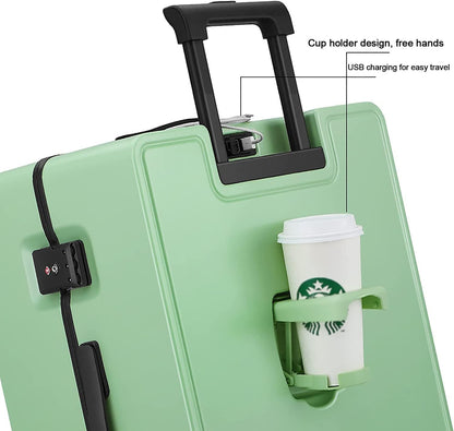 Multifunctional Cabin Luggage Security Anti -Theft Large-Capacity Partition Storage Universal Hardside Luggage Aluminum Frame