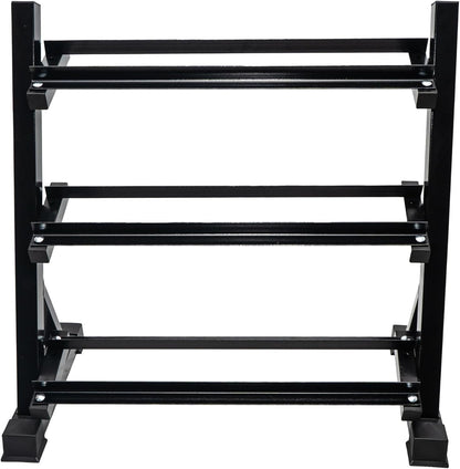 CITY 1 Premium 3-Tier Dumbbell Rack, Weight Rack Stand for Dumbbells Heavy-Duty Home Gym Accessories, Multilevel Weight Storage Organizer for Home Gym, Home Gym Organizer