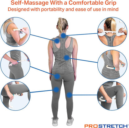 ProStretch Addaday Mini Knot Bad Gen 3 Hook Cane Trigger Point Self Massage Tool for Back, Neck, and Pain Relief