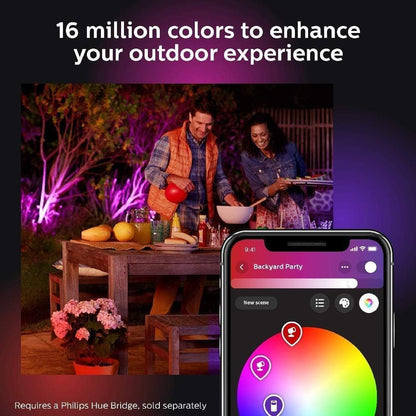 Philips Hue Lily White and Colour Ambiance Led 3X Spotlight Base Unit: Smart Outdoor Lighting for Garden, Compatible with Alexa, Google Assistant and Apple Homekit