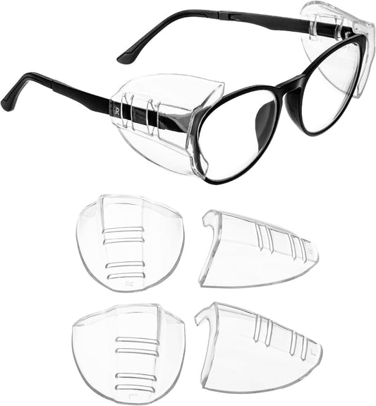 UNCO- Safety Side Shields for Glasses, 2/4/6/10 pcs, Safety Glasses Side Shields for Eyeglasses