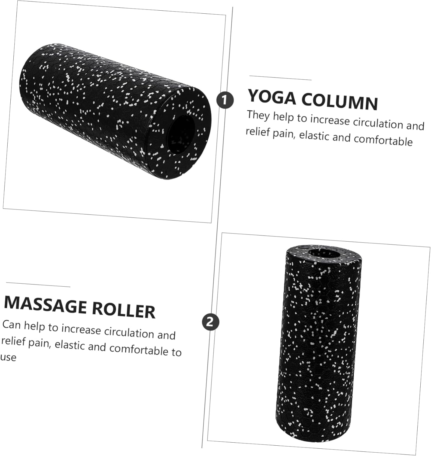 TOYANDONA Di Colonne Yoga Piccolo Di Allenamento Massaggiante Per i Muscoli Del Tessuto Profondo Di Massaggio Alla Schiena Da Palestra Schiuma Bianca