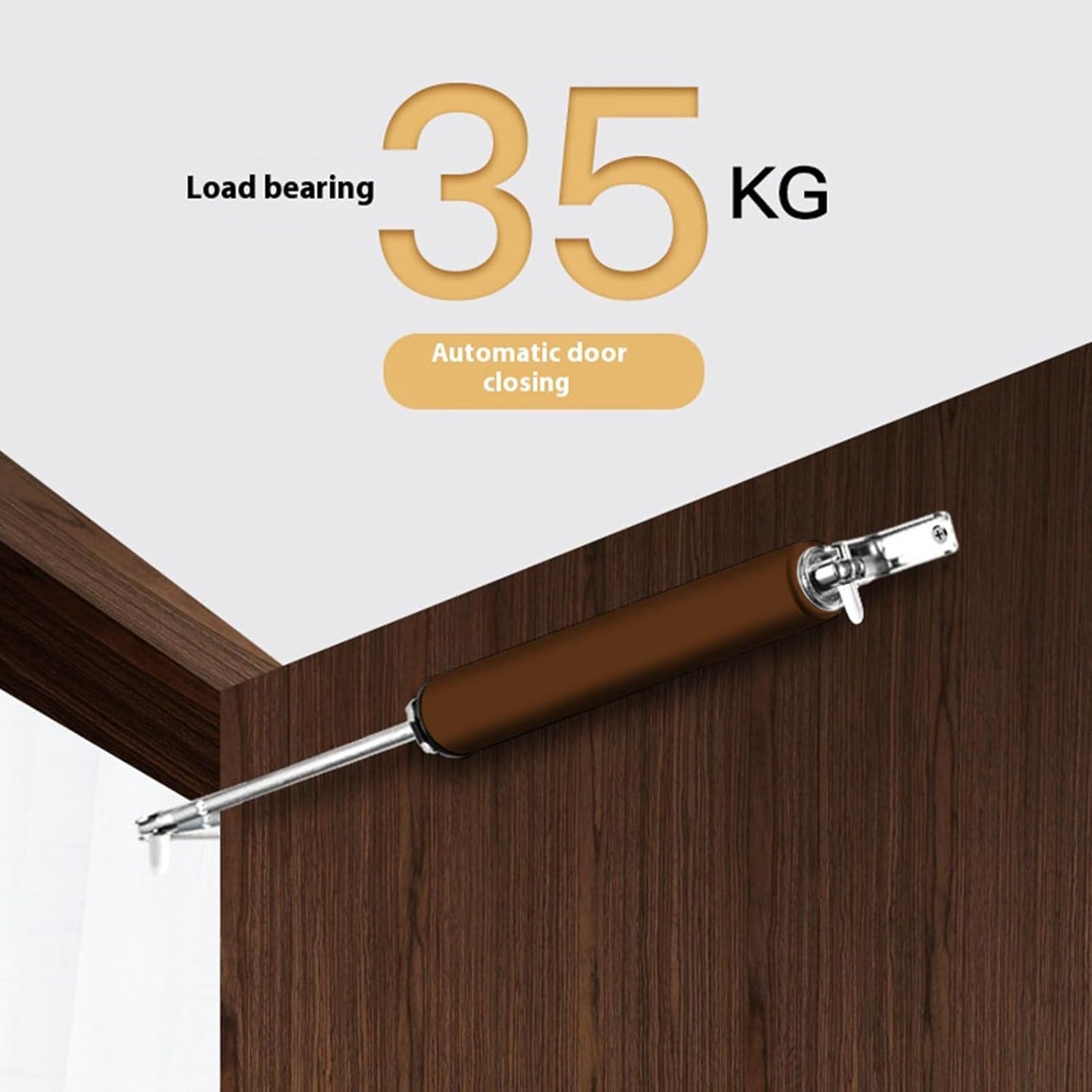 Automatic Door Closer, Portable Doors Closure, Safety Home Supplies, Easy Install Closing Tool, Ideal for Apartment, Living Room, Dorm, Bathroom, Kitchen Use 9.69x35.43 Inch