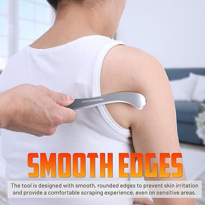 AnTiexi 2 in 1 Stainless Steel Muscle Scraper Tools Set,IASTM TOOL, Scraping massagge Tool Great Soft Tissue Mobilization Tool Physical Therapy
