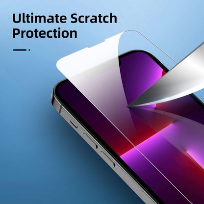 NEW'C 4 Pack, 2 x Glass Screen Protector for iPhone 13 Pro and 2 x Camera lens Protector, Scratch-Resistant, No Air Bubbles, Extremely Durable, 9H Hardness Tempered Glass