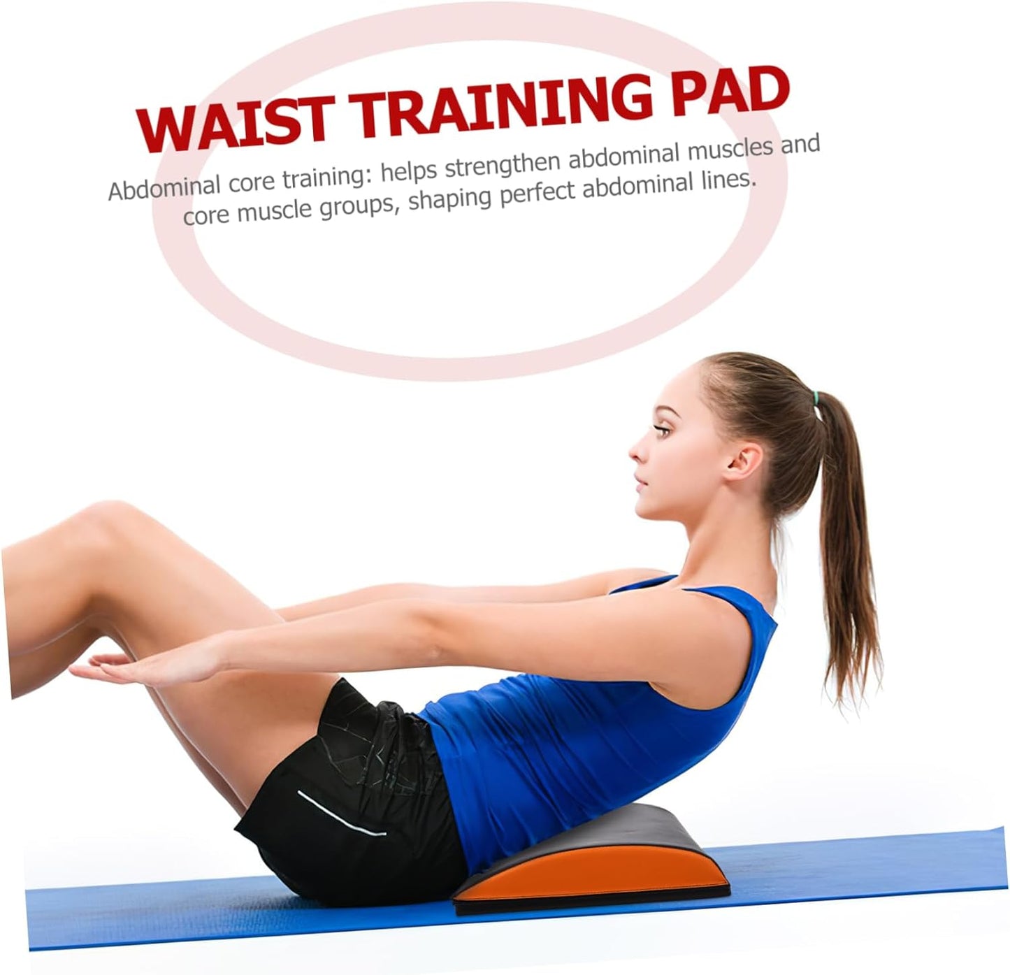 SUPVOX Ab Mat Trainer for Core Workouts High-Density Abdominal Support Mat Full Range Motion Crunches Sit-ups Portable Home Gym Accessories Construction