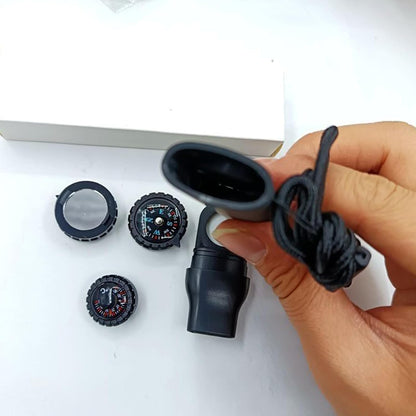 Whistle Outdoor Survival Whistle – Multi Function Loud Safety Whistle with Temperature Gauge and Direction Compass, Gear for Camping, Hiking, Car Travel, Expedition Adventures, for Men