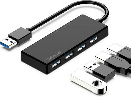 ANYPLUS USB 3.0 Hub, USB Splitter, Multiple Sockets, Multi Splitter for PC, Laptop, Xbox, Flash Drive, HDD, Console, Printer, PC, Keyboard, HP, Dell