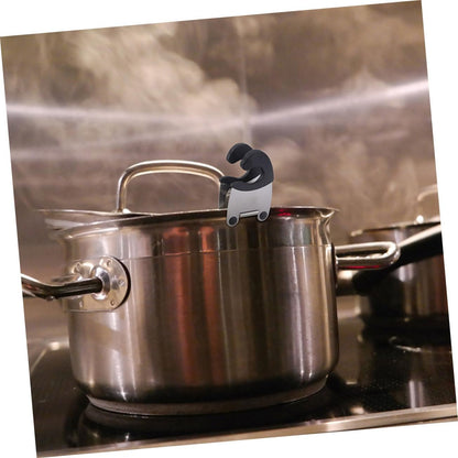 4Pcs Anti-Scald Side Clip Pot Spoon Holder Clips Pot Clips Silicone Ladle Holder Kitchen Spoon Holder for Pot Spoon Rest for Home Pot