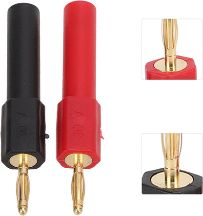 5 Set Banana Plug Adapter Banana Plugs for Speaker 2 mm Male to 4 mm Female Red Black Banana Connector Adapter for Electronic Instruments