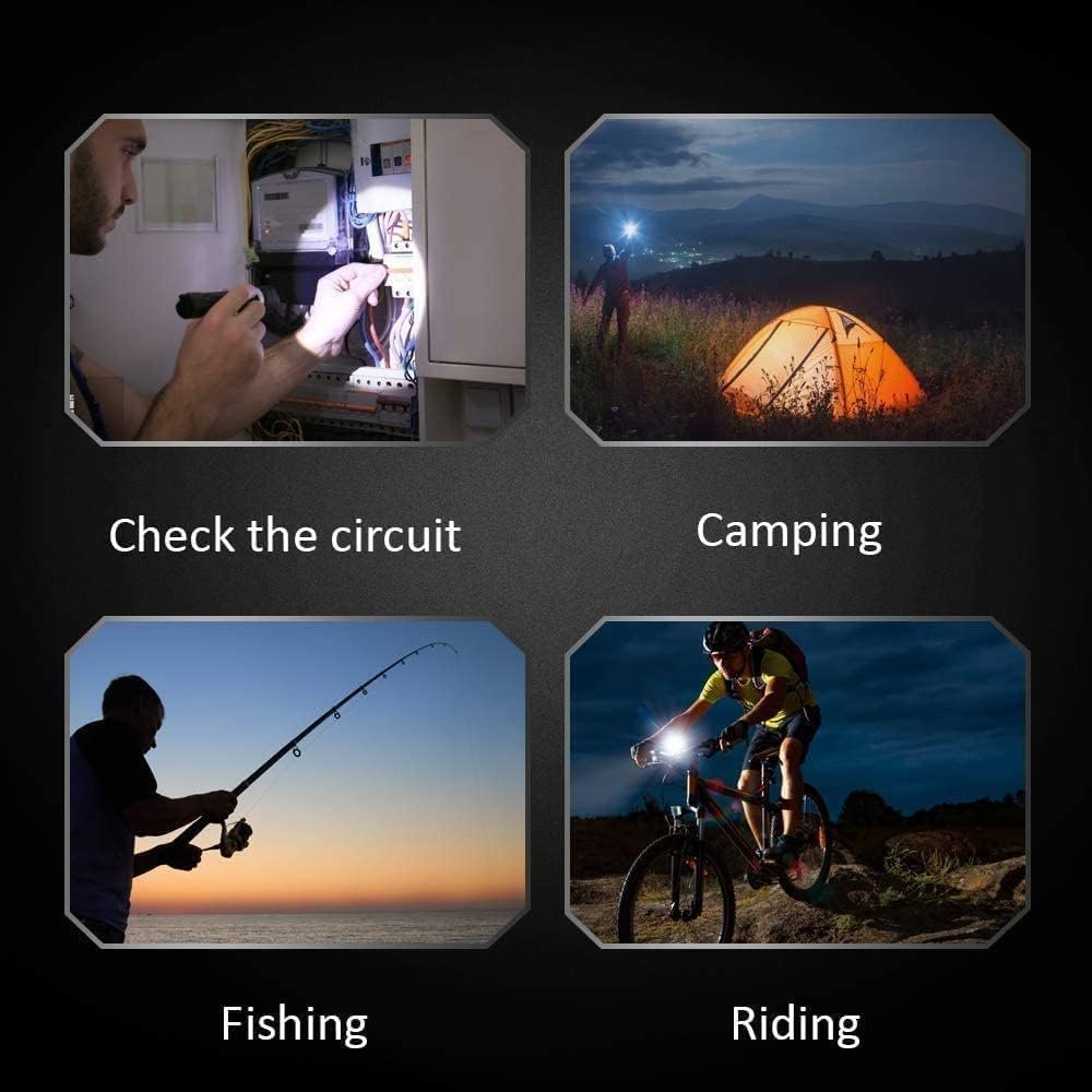LED Flashlight, Ultra Bright XML T6 Handheld Flashlights - High Lumen, Zoomable, 5 Modes, Water-Resistant - Perfect for Camping Biking Home Emergency or Gift-Giving（2 Pack）