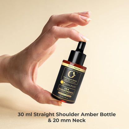 Plant Based Organic Sea Buckthorn Oil - Natural Moisturizer for Radiant Skin, Rich in Omega 7 - Cold Pressed and Pure SeaBuckthorn Oil for Face, Skin and Nails