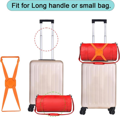 Luggage Straps Bag Bungees for Add a Bag Easy to Travel Suitcase Elastic Strap Belt, Black, M-Black