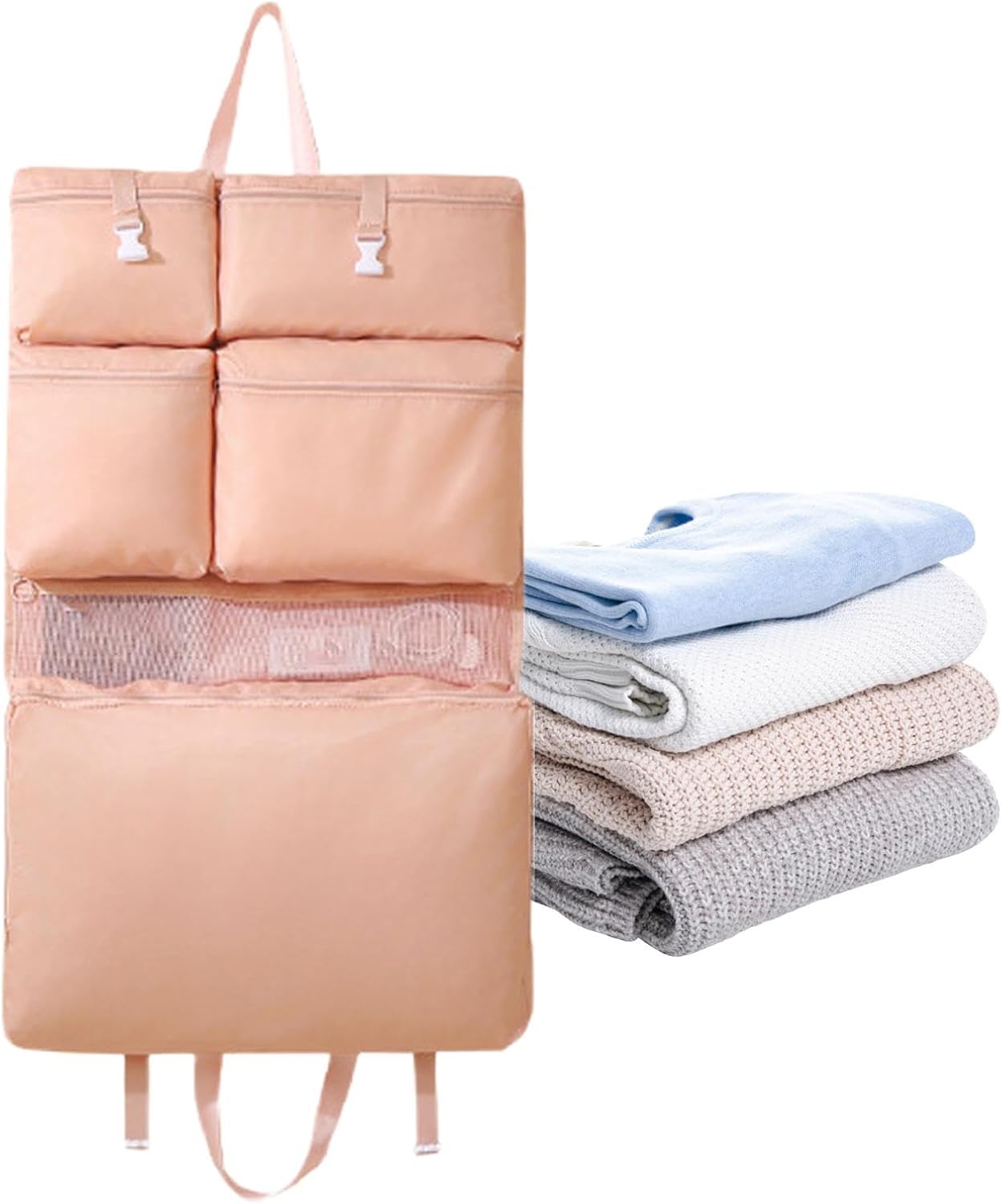 Ungtyb Travel Clothing Storage Bag, Luggage Organiser Bags, Lightweight Travel Bag, Wall Mount Organiser with Lightweight and Portable Design for Lightweight Packing and Home Organization