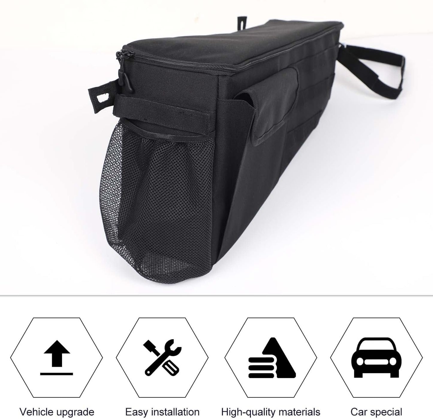 RT-TCZ Rear Trunk Organizer 2PCS,Storage Bag Accessories for Jeep Wrangler JL 2 Door 2018-2023