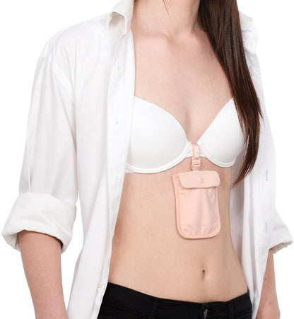 PacSafe Coversafe S25 Anti-Theft Secret Bra Pouch, Orchid Pink