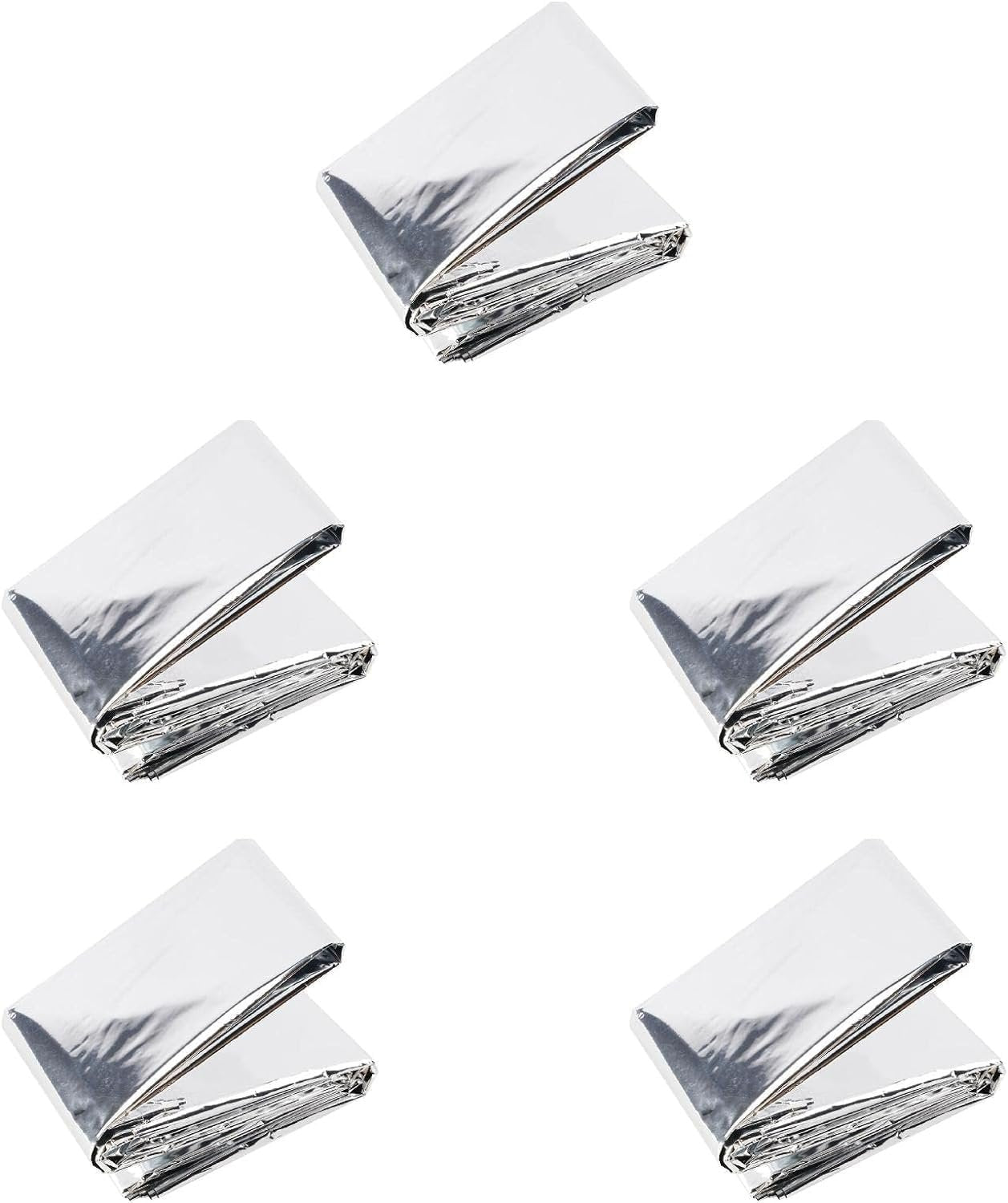 5Pcs Emergency Thermal Blankets,Survival Reflective Thermal First Aid Foil Blanket for Outdoor,Emergency Thermal Blanket,Survival Reflective Thermal First Aid Foil Blanket Emergency Blanket,210x130cm