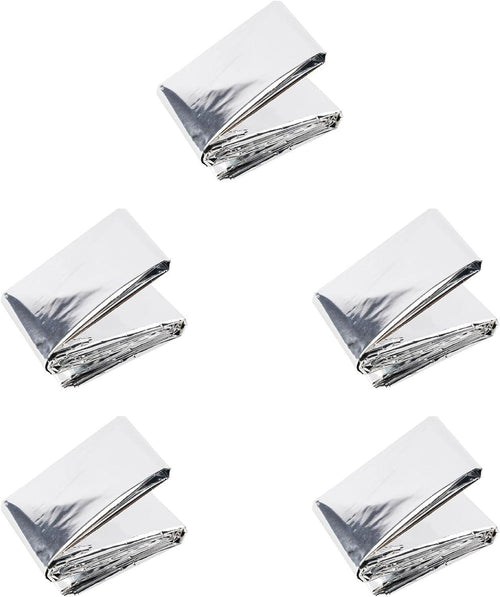5Pcs Emergency Thermal Blankets,Survival Reflective Thermal First Aid Foil Blanket for Outdoor,Emergency Thermal Blanket,Survival Reflective Thermal First Aid Foil Blanket Emergency Blanket,210x130cm