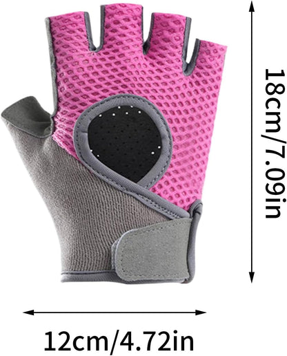 Fitness Gloves, Gym Weight Lifting Gloves, Training Hand Gear, Padded Palm Protection, Breathable Anti-Slip Grip, 1 Pair Black, Sportswear for Indoor Workouts Rock Climbing Cycling
