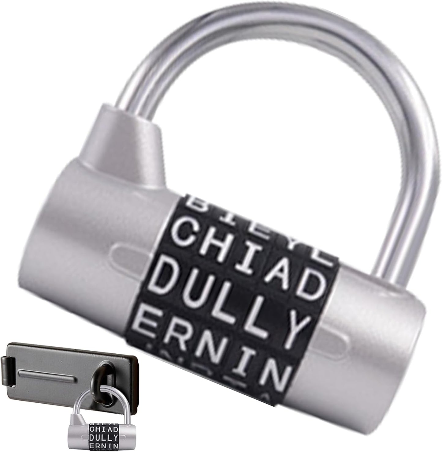 Word Lock, Locker Combination Padlock, 2.52x2.48x1.18 Inches Delicate Craftsmanship, Heavy Duty Password Lock for Doors, Luggage, Drawers, Cabinets & Safety Locking Tools